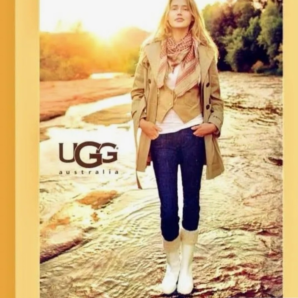 Rare UGG Mill Creek Iridescence White Tall Waterproof Boots - Women's